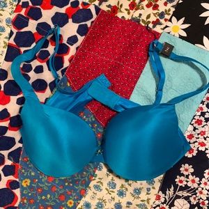 NWT 34C Blue Lined Demi Bra Victoria’s Secret